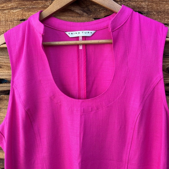 TRINA TURK | Bright Pink Blouse 12 - Picture 2 of 5